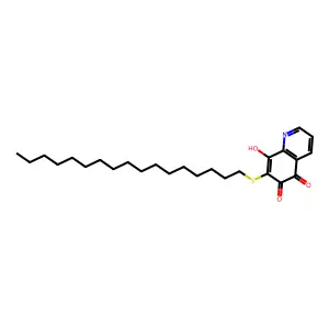 5,8-Quinolinedione, 7-(heptadecylthio)-6-hydroxy- structure