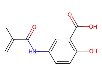 N-甲基丙烯酰-5-氨基水杨酸 structure