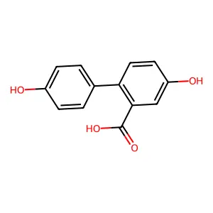 4,4'-Dihydroxy-biphenyl-2-carboxylic acid structure