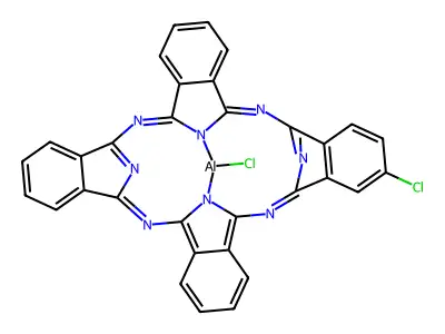 CHLOROALUMINUMCHLOROPHTHALOYANINE structure