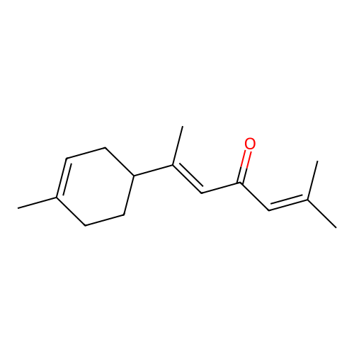 2-Methyl-6-(4-methyl-3-cyclohexen-1-yl)hepta-2,5-dien-4-one structure