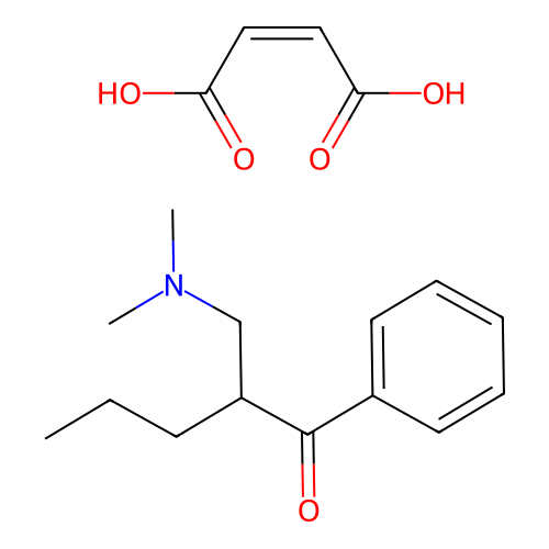 Valerophenone, 2-(dimethylamino)methyl-, maleate structure
