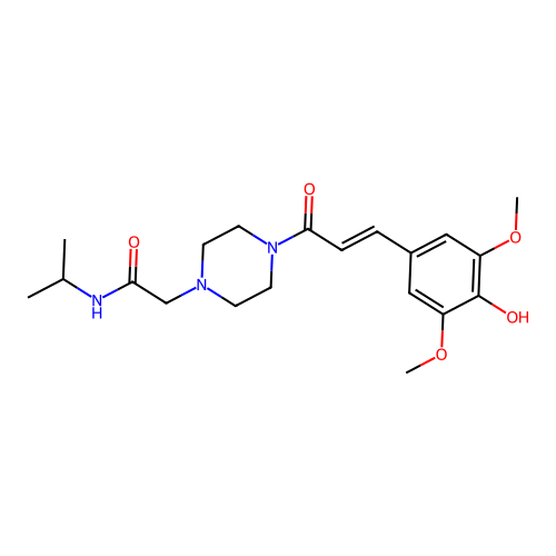 1-Piperazineacetamide, 4-(3,5-dimethoxy-4-hydroxycinnamoyl)-N-isopropyl- structure