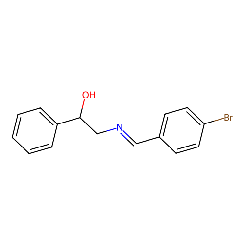 2-[(4-Bromobenzylidene)amino]-1-phenylethanol structure