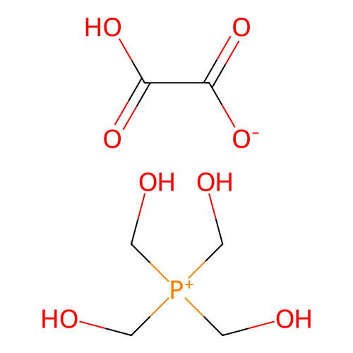 Tetrakis(hydroxymethyl)phosphonium oxalate (1:1) structure
