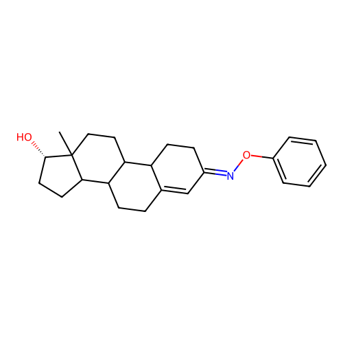 17-beta-Hydroxyestr-4-en-3-one O-phenyloxime structure