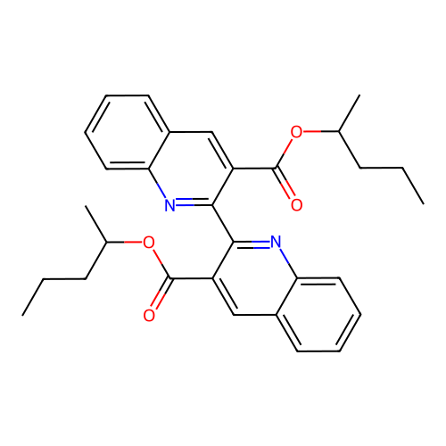 Pentan-2-yl 2-(3-pentan-2-yloxycarbonylquinolin-2-yl)quinoline-3-carboxylate structure