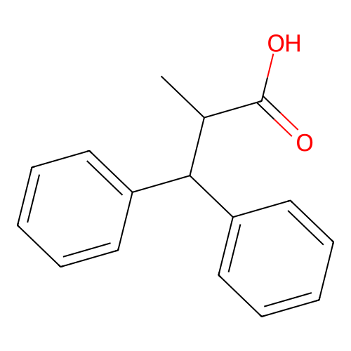 2-Methyl-3,3-diphenylpropanoic acid structure