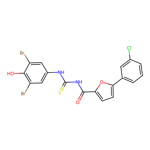 C18H11Br2ClN2O3S structure