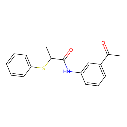 N-(3-acetylphenyl)-2-(phenylsulfanyl)propanamide structure