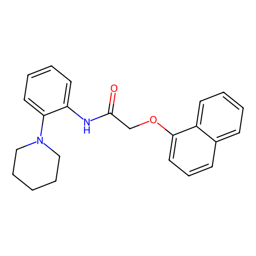 2-(naphthalen-1-yloxy)-N-[2-(piperidin-1-yl)phenyl]acetamide structure