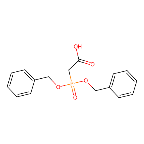 Dibenzylphosphonoacetic acid structure
