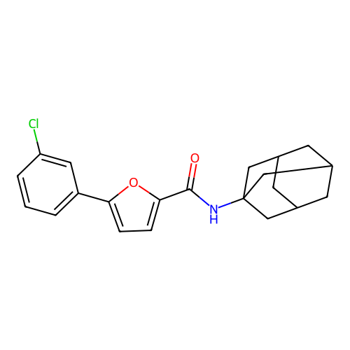 5-(3-Chloro-phenyl)-furan-2-carboxylic acid adamantan-1-ylamide structure