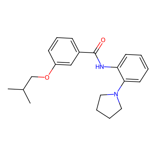 3-(2-methylpropoxy)-N-[2-(pyrrolidin-1-yl)phenyl]benzamide structure