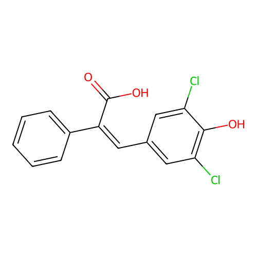 3-(3,5-Dichloro-4-hydroxyphenyl)-2-phenylacrylic acid structure