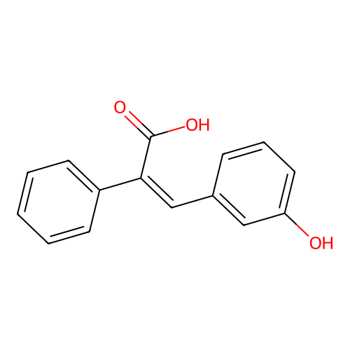 3-(3-Hydroxyphenyl)-2-phenylprop-2-enoic acid structure