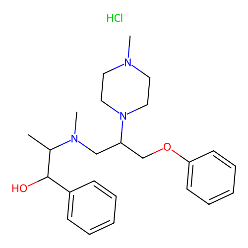 1-phenoxy-2-(N-methylpiperazino)-3-ephedrinopropane hydrochloride structure