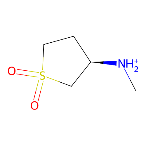 N-Methyl-1,1-dioxo-1lambda~6~-thiolan-3-aminium structure