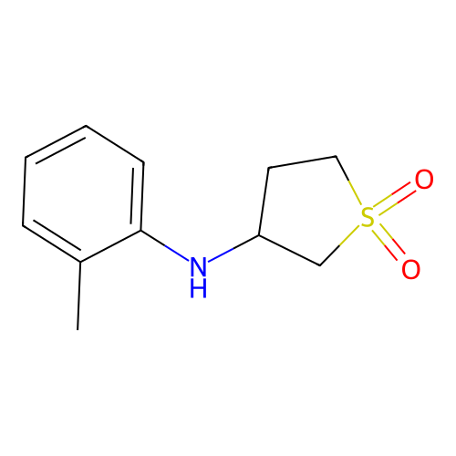 3-Thiophenamine, tetrahydro-N-(2-methylphenyl)-, 1,1-dioxide structure
