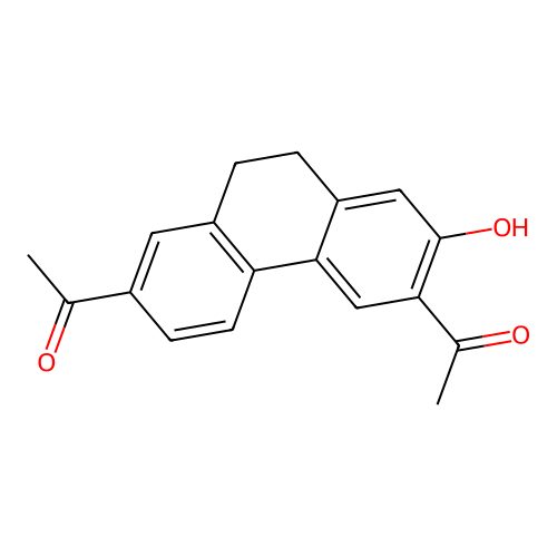 1,1'-(7-Hydroxy-9,10-dihydrophenanthrene-2,6-diyl)diethanone structure