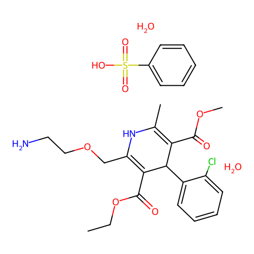 Amlodipine besylate dihydrate structure