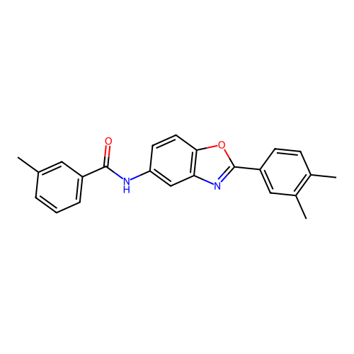 N-[2-(3,4-dimethylphenyl)-1,3-benzoxazol-5-yl]-3-methylbenzamide structure