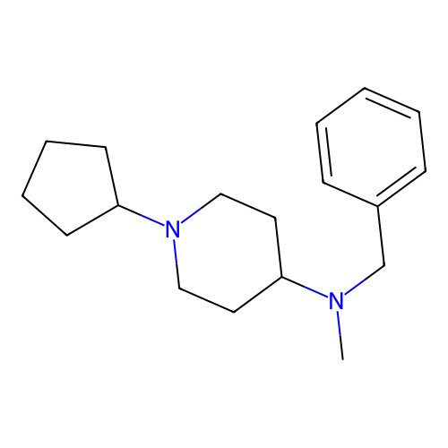 N-benzyl-1-cyclopentyl-N-methylpiperidin-4-amine structure