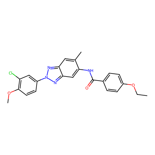 N-[2-(3-chloro-4-methoxyphenyl)-6-methyl-2H-benzotriazol-5-yl]-4-ethoxybenzamide structure