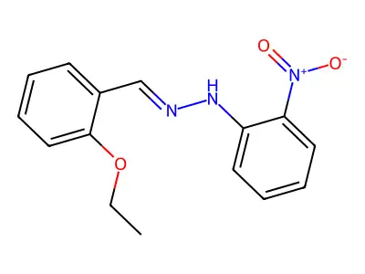 1-[(2-Ethoxyphenyl)methylidene]-2-(2-nitrophenyl)hydrazine structure