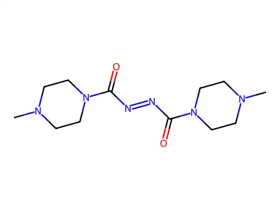 4-methyl-N-(4-methylpiperazine-1-carbonyl)iminopiperazine-1-carboxamide structure