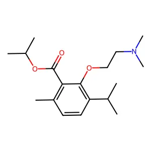 p-Cymene-2-carboxylic acid, 3-(2-(dimethylamino)ethoxy)-, isopropyl ester structure