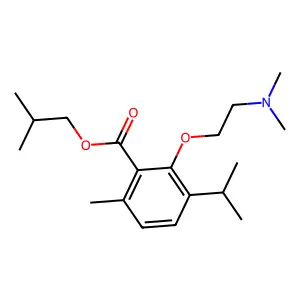 p-Cymene-2-carboxylic acid, 3-(2-(dimethylamino)ethoxy)-, isobutyl ester structure