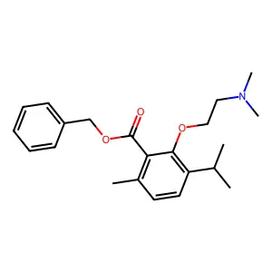 p-Cymene-2-carboxylic acid, 3-(2-(dimethylamino)ethoxy)-, benzyl ester structure