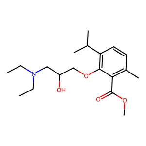 p-Cymene-2-carboxylic acid, 3-(2-hydroxy-3-(diethylamino)propoxy)-, methyl ester structure
