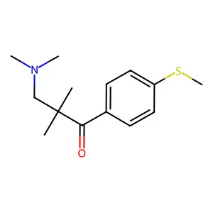 Propiophenone, 2,2-dimethyl-3-(dimethylamino)-4'-(methylthio)- structure