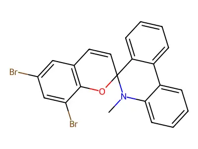 6,8-dibromo-5'-methyl-5'H-spiro[chromene-2,6'-phenanthridine] structure