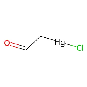 Chloro(2-oxoethyl)mercury structure