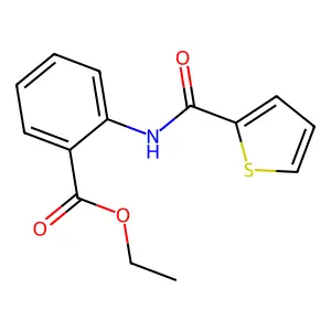 Ethyl 2-(thiophene-2-carbonylamino)benzoate structure