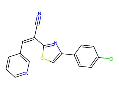 2-[4-(4-Chlorophenyl)-1,3-thiazol-2-yl]-3-(3-pyridinyl)acrylonitrile structure