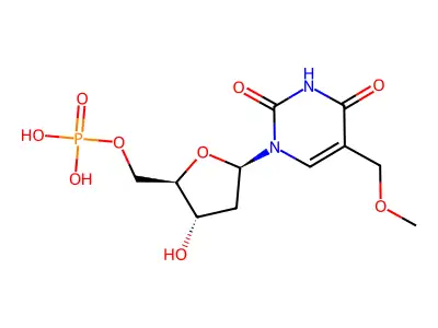 5-甲氧甲基-2-脱氧尿苷-5-一磷酸 structure