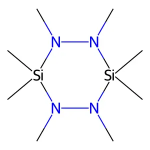 1,2,4,5-Tetraaza-3,6-disilacyclohexane, 1,2,3,3,4,5,6,6-octamethyl- structure