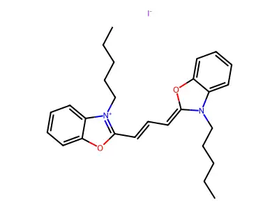 3,3'-Dipentyloxacarbocyanine structure