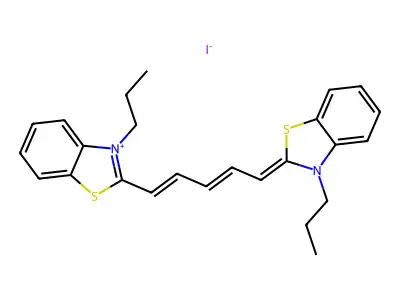 3,3'-二丙基硫杂二羰花青碘化物 structure