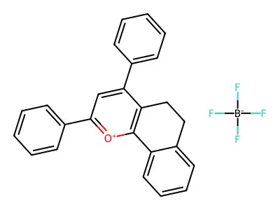 Naphtho(1,2-b)pyrylium, 5,6-dihydro-2,4-diphenyl-, tetrafluoroborate(1-) (1:1) structure