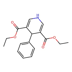 Diethyl 4-phenyl-1,4-dihydropyridine-3,5-dicarboxylate structure