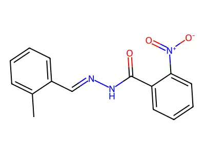 N-[(E)-(2-methylphenyl)methylideneamino]-2-nitrobenzamide structure