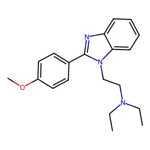 Benzimidazole, 1-(2-(diethylamino)ethyl)-2-(p-methoxyphenyl)- structure