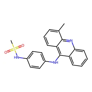 Methanesulfonanilide, 4'-(4-methyl-9-acridinylamino)- structure
