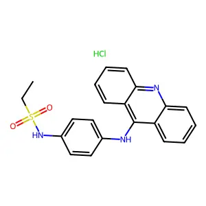 Ethanesulfonamide, N-(p-(acridin-9-ylamino)phenyl)-, hydrochloride structure