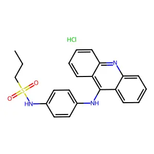 Propanesulfonamide, N-(p-(acridin-9-ylamino)phenyl)-, hydrochloride structure